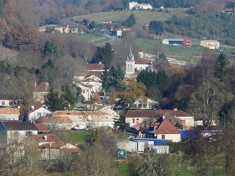 Vue de Manzac-sur-Vern, Dordogne