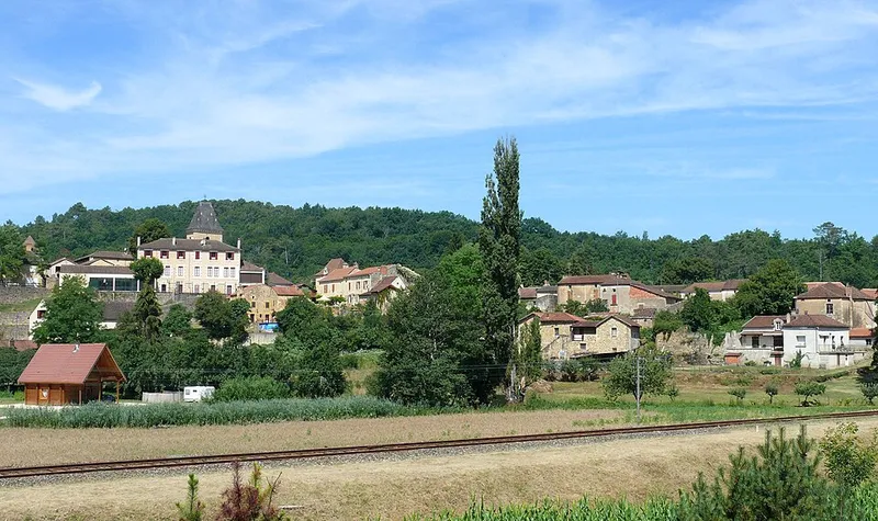 Vue de Saint-Cernin-de-l'Herm, Dordogne