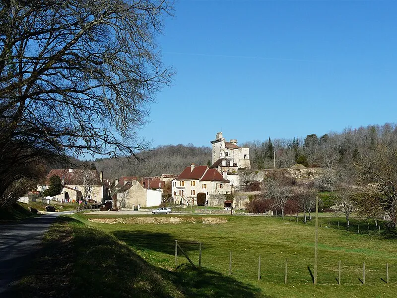 Vue de Saint-Georges-de-Montclard, Dordogne
